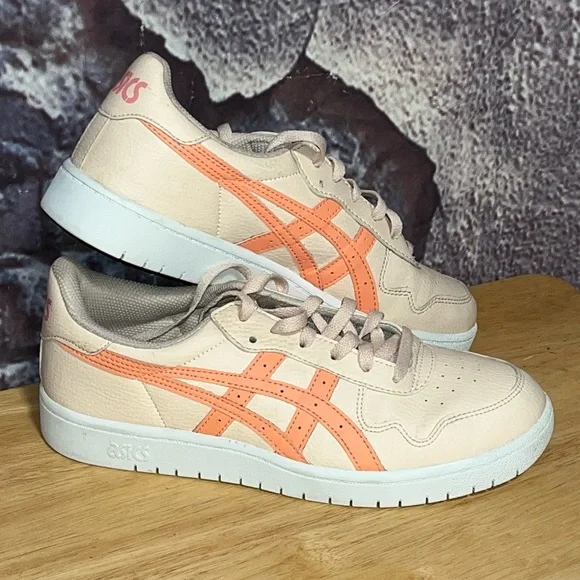 Asics | Shoes | Asics Japan S Mens Orange Faux Leather Sneakers